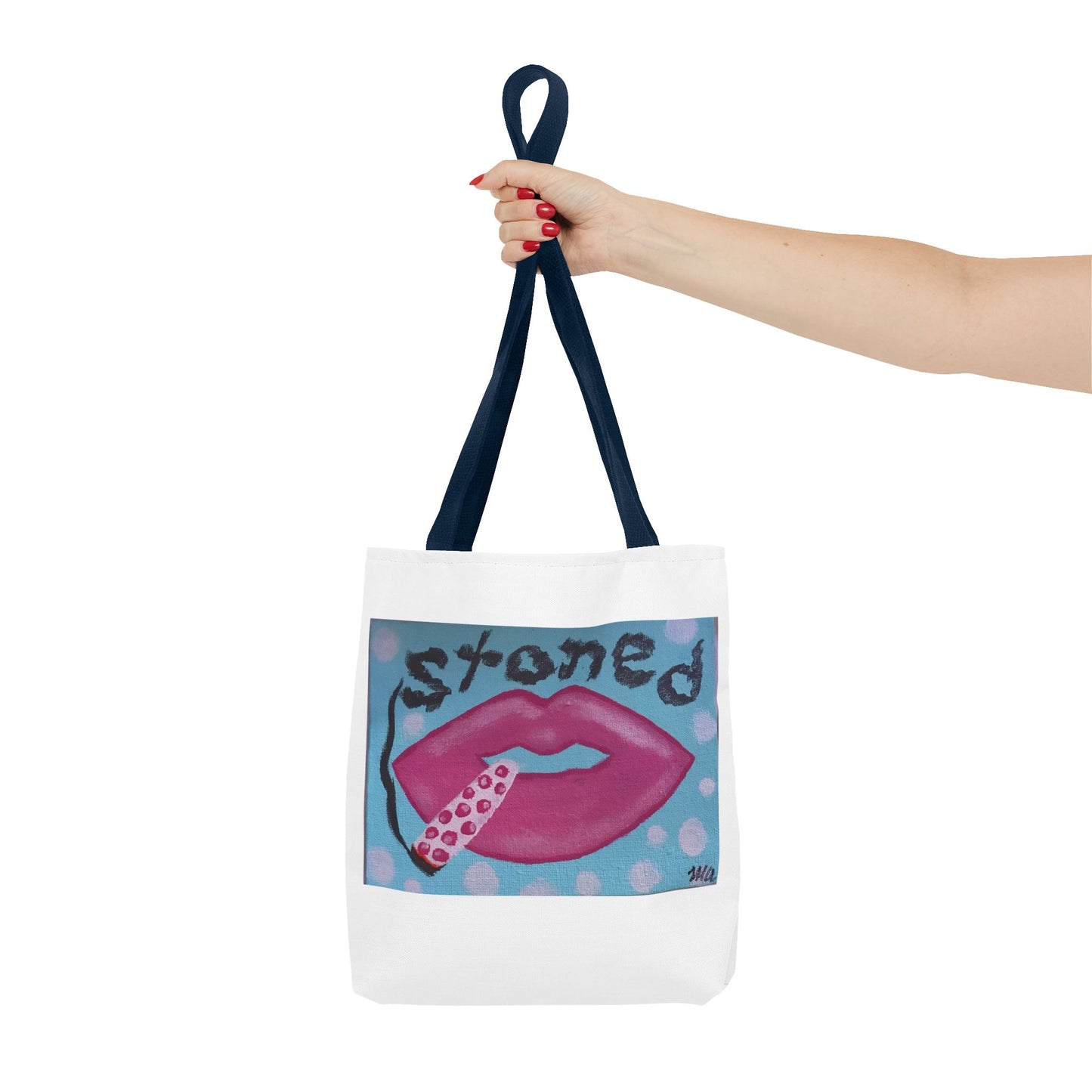 Colorful 'Stoned' Lip Tote Bag - Fun & Unique Accessory for Everyday Use