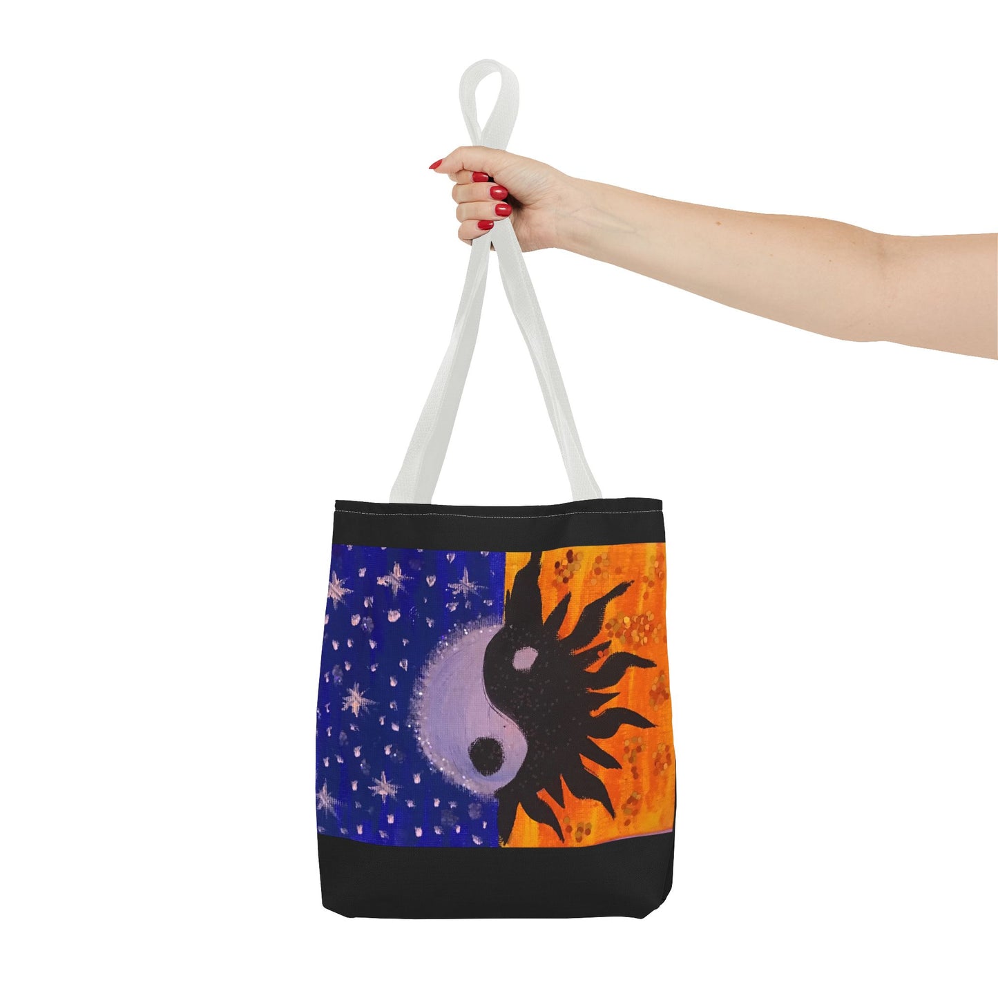 Sun and Moon Yin Yang Tote Bag - Reusable Everyday Tote for Nature Lovers
