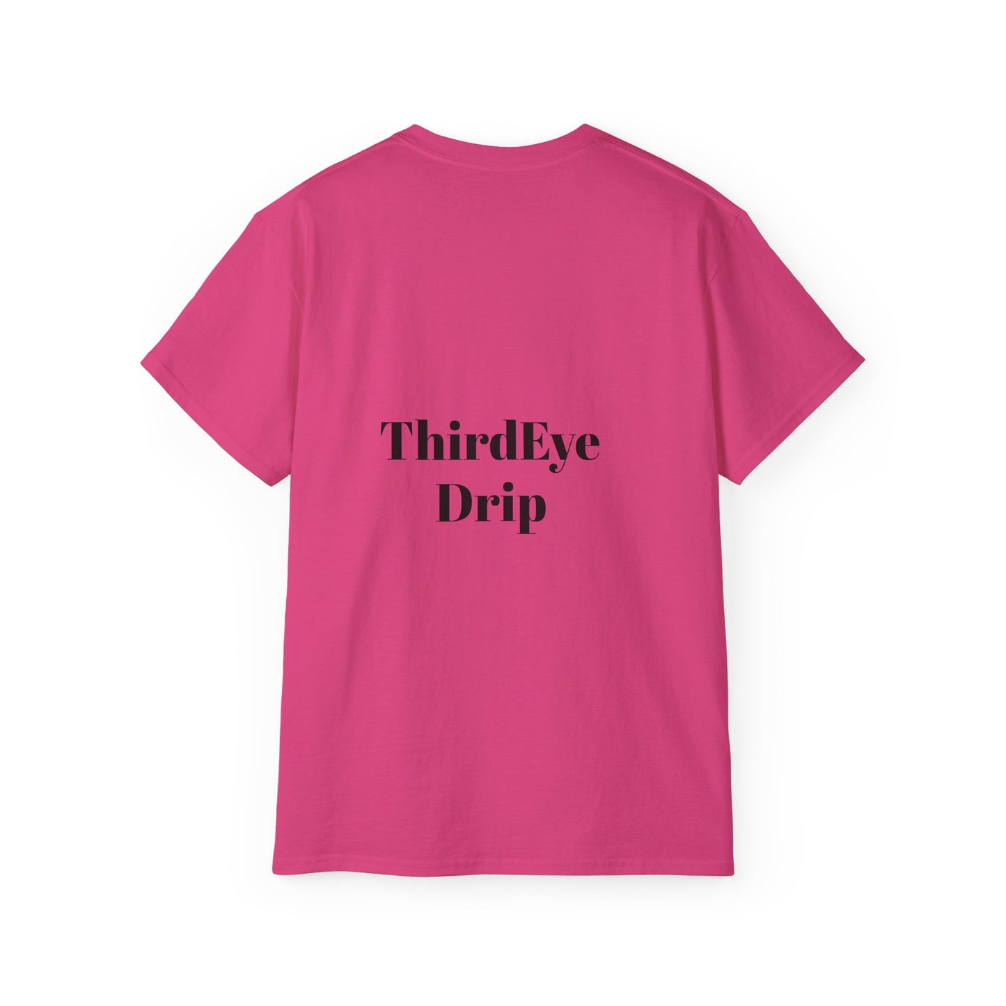 Unisex Ultra Cotton Tee with Floral Artwork - Third Eye Drip Design