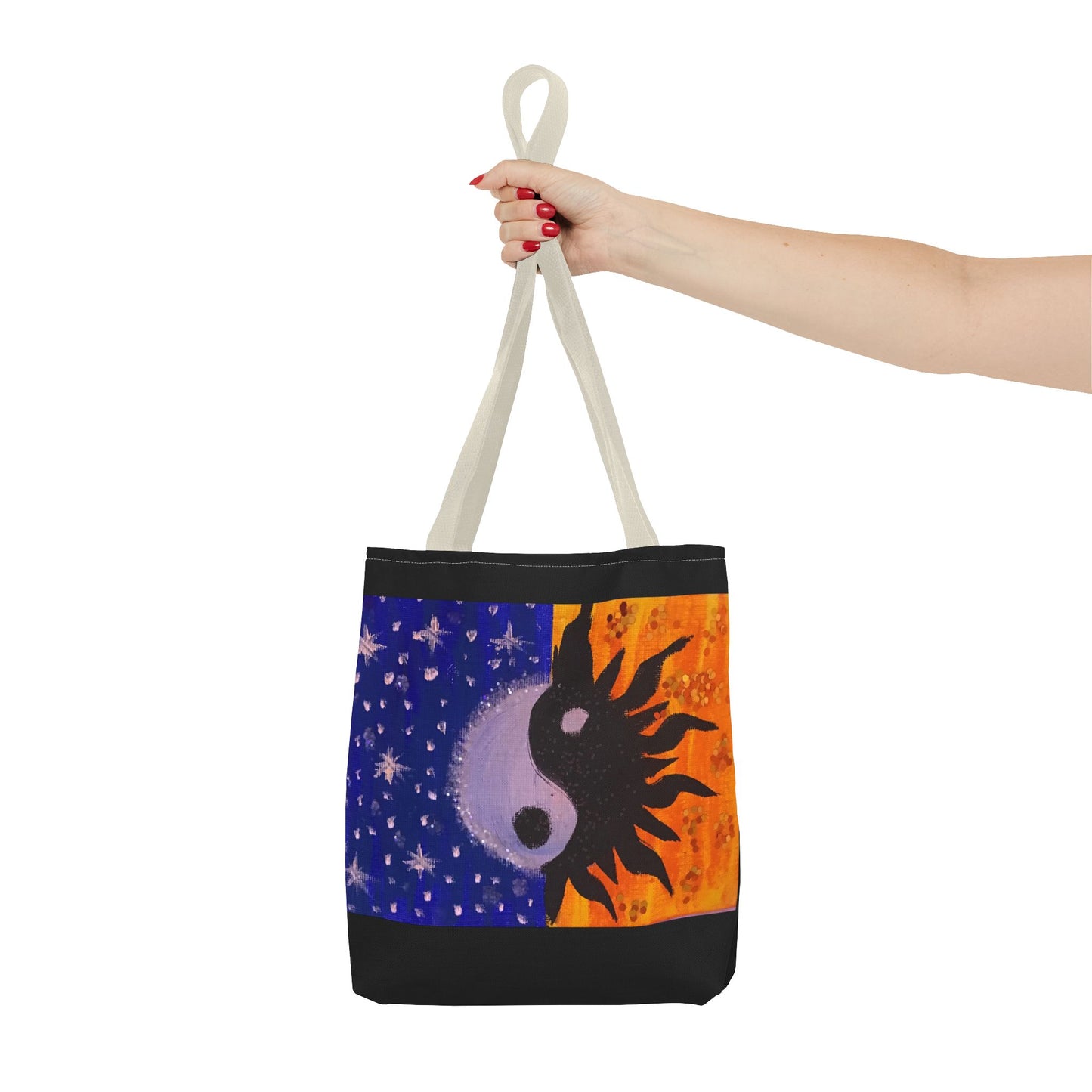Sun and Moon Yin Yang Tote Bag - Reusable Everyday Tote for Nature Lovers