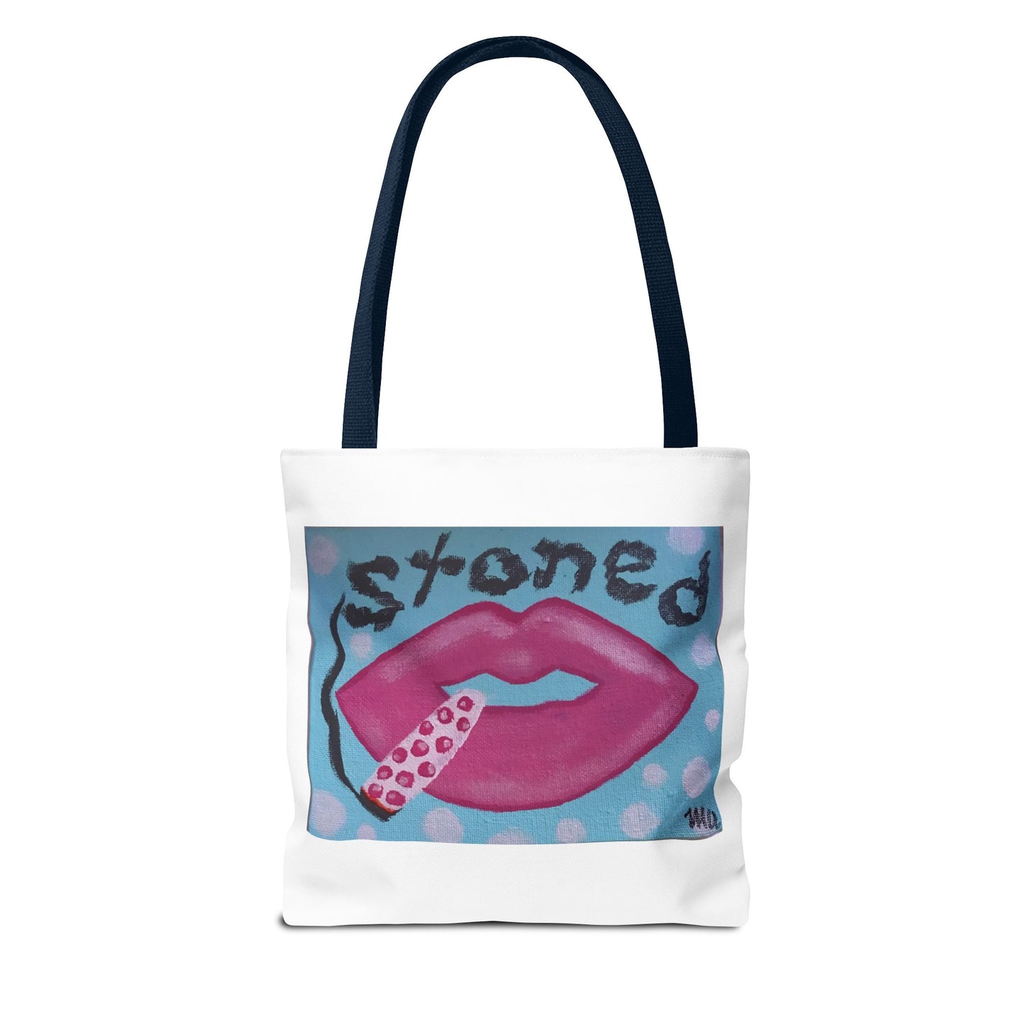 Colorful 'Stoned' Lip Tote Bag - Fun & Unique Accessory for Everyday Use