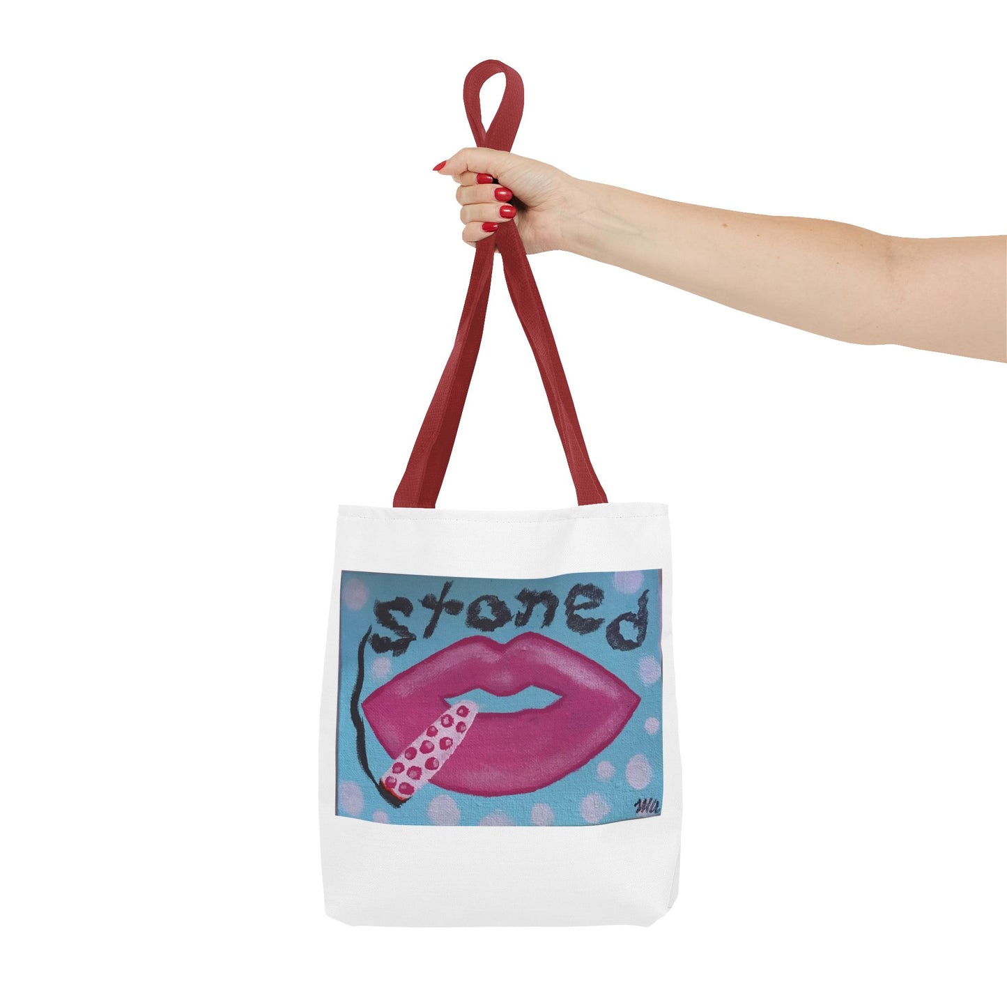 Colorful 'Stoned' Lip Tote Bag - Fun & Unique Accessory for Everyday Use