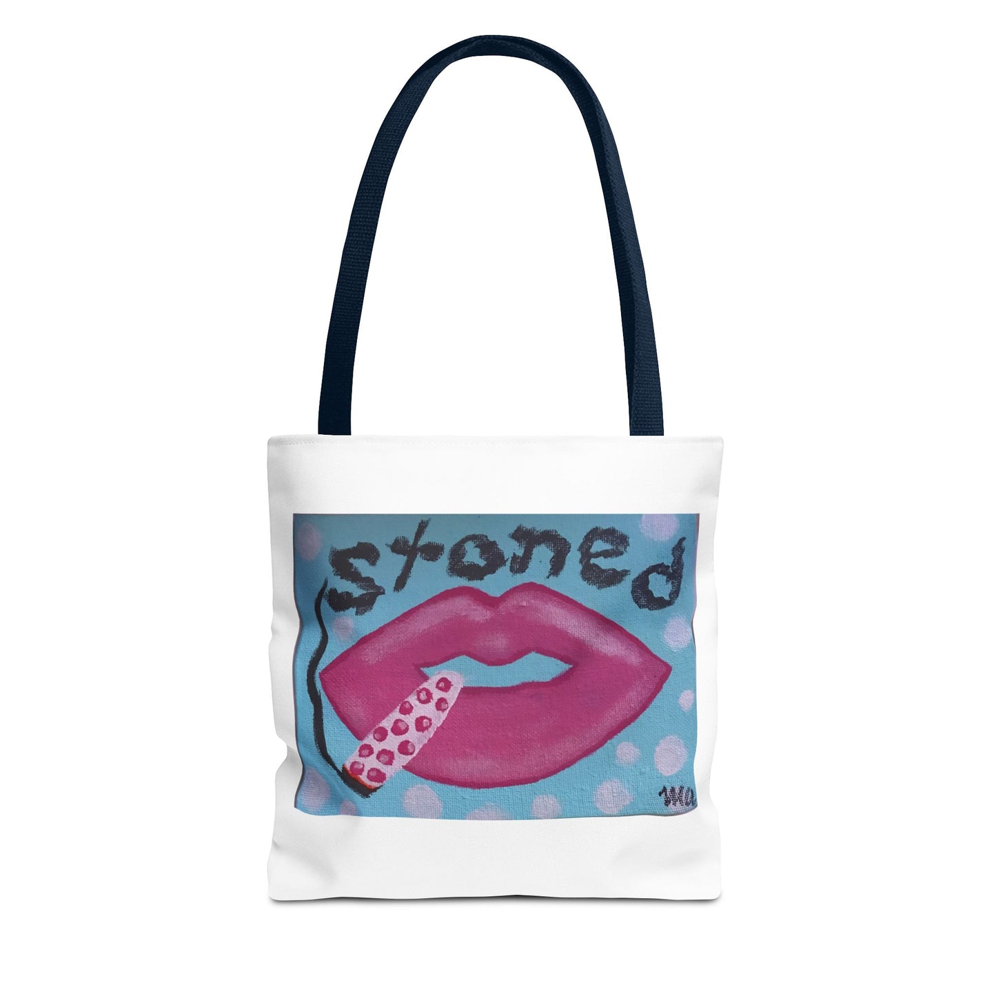 Colorful 'Stoned' Lip Tote Bag - Fun & Unique Accessory for Everyday Use