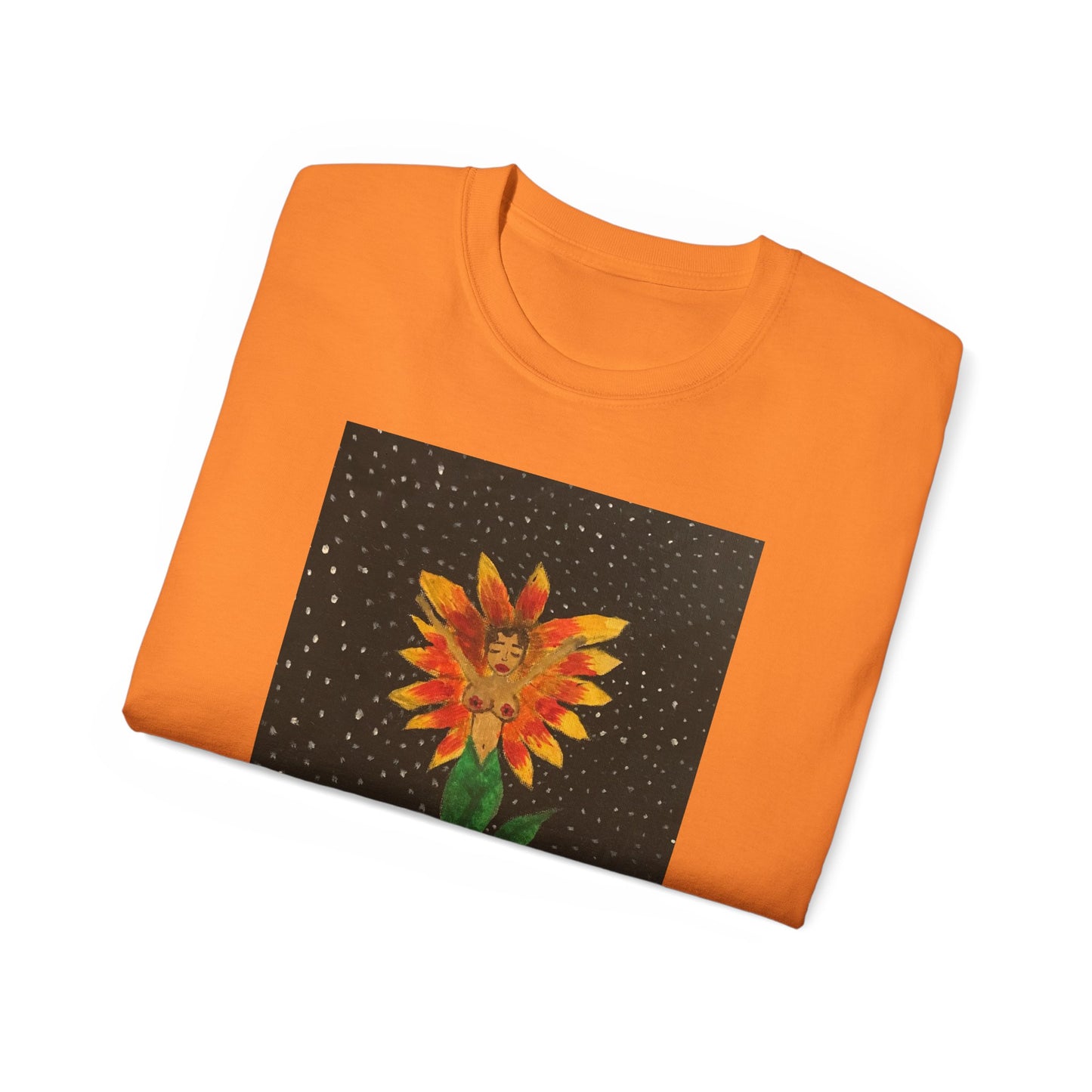 Unisex Ultra Cotton Tee with Floral Artwork - Third Eye Drip Design