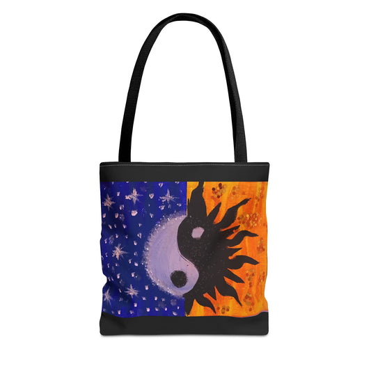Sun and Moon Yin Yang Tote Bag - Reusable Everyday Tote for Nature Lovers