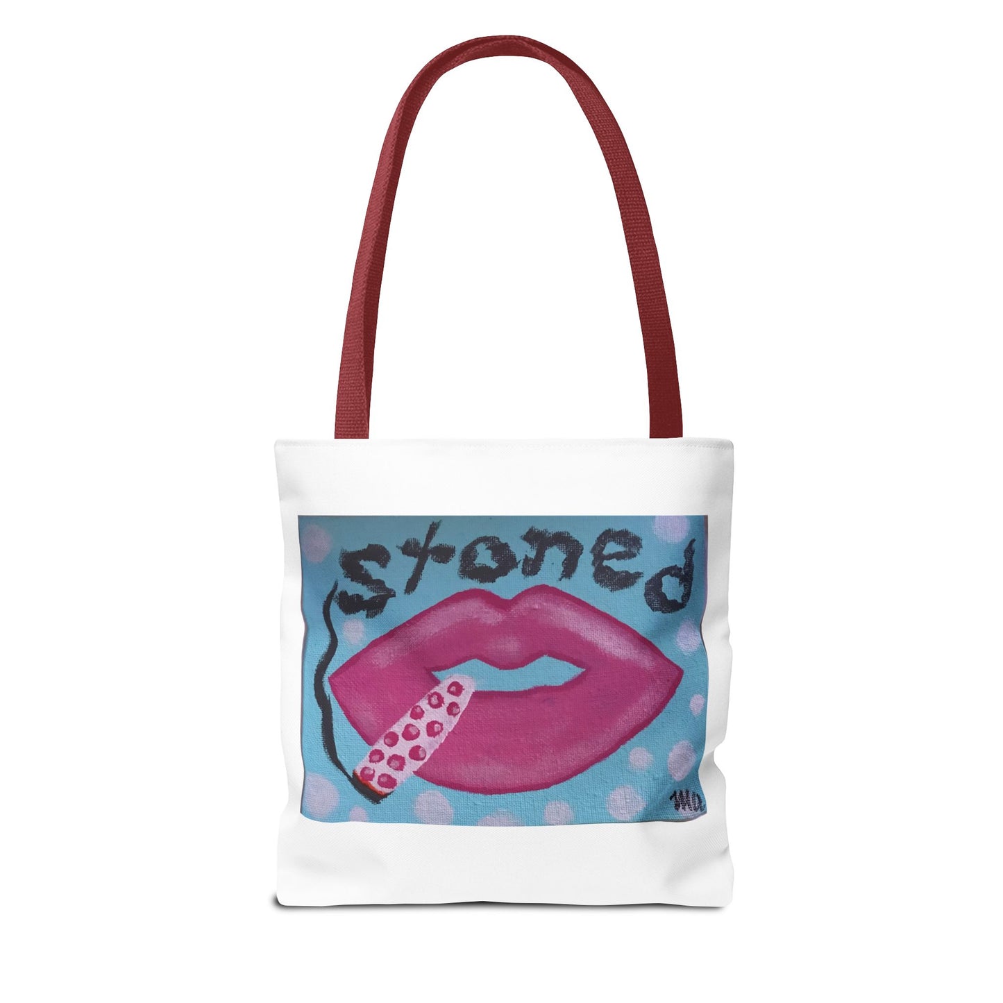 Colorful 'Stoned' Lip Tote Bag - Fun & Unique Accessory for Everyday Use