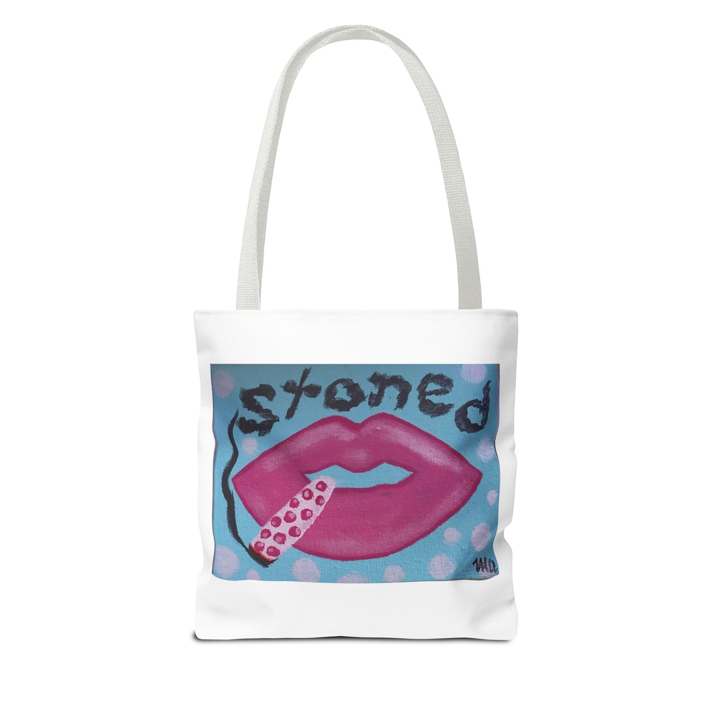 Colorful 'Stoned' Lip Tote Bag - Fun & Unique Accessory for Everyday Use