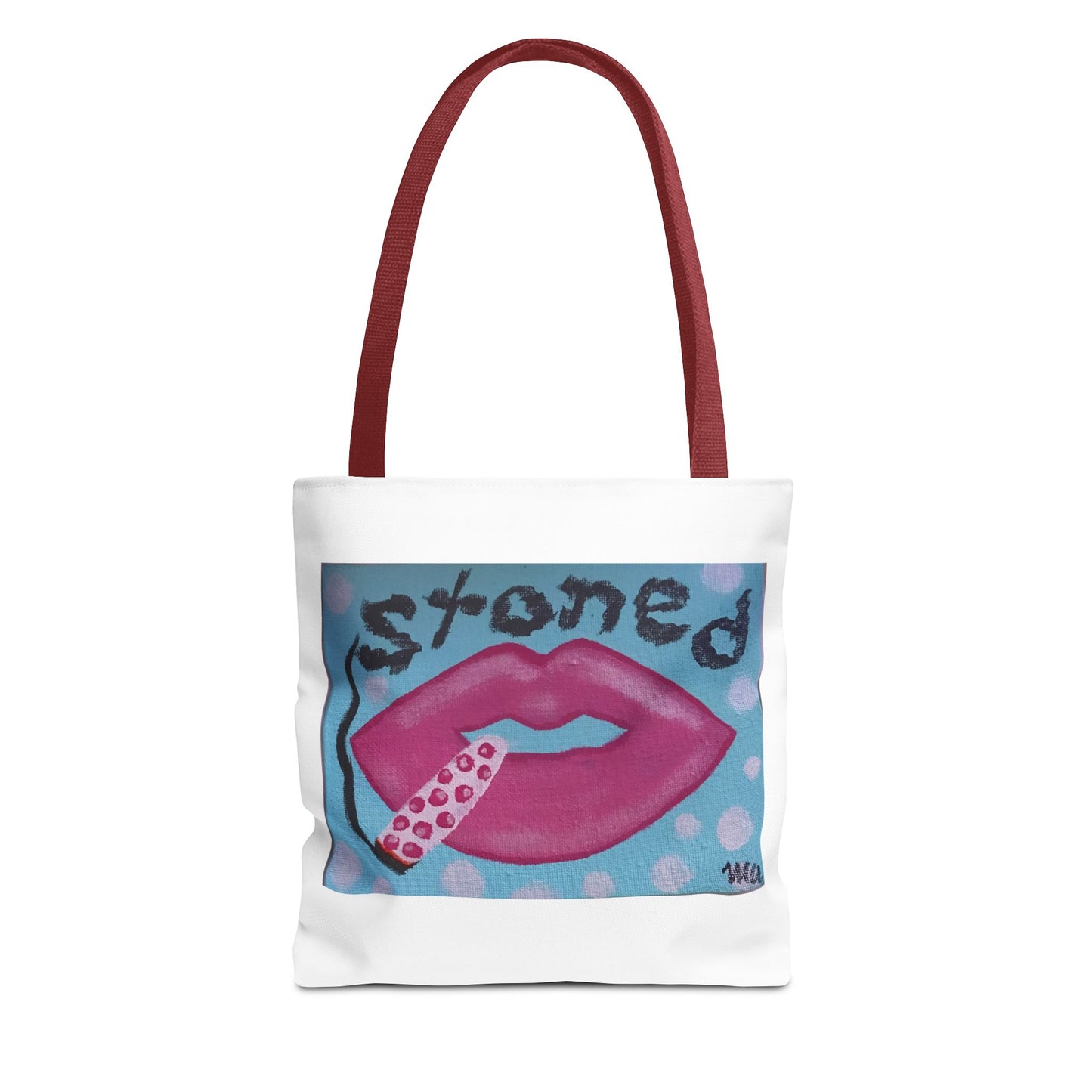 Colorful 'Stoned' Lip Tote Bag - Fun & Unique Accessory for Everyday Use
