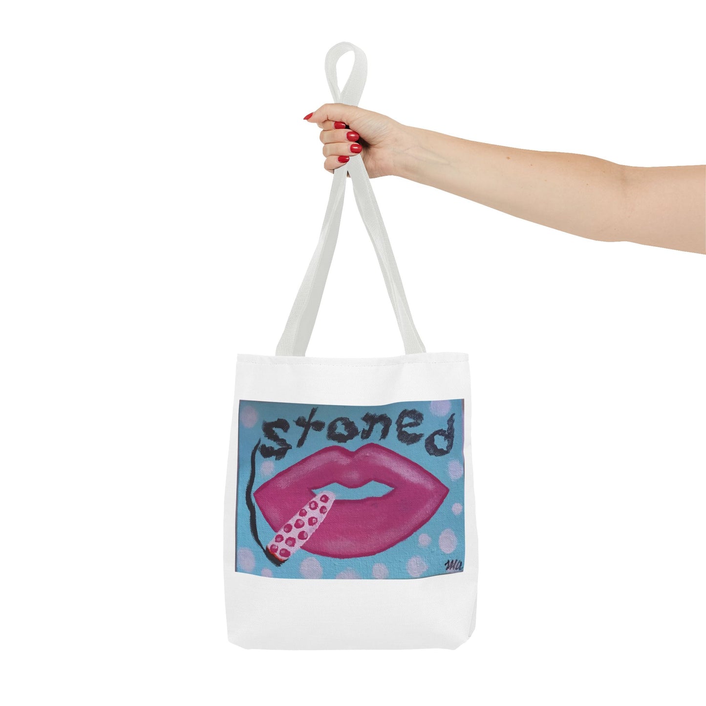 Colorful 'Stoned' Lip Tote Bag - Fun & Unique Accessory for Everyday Use
