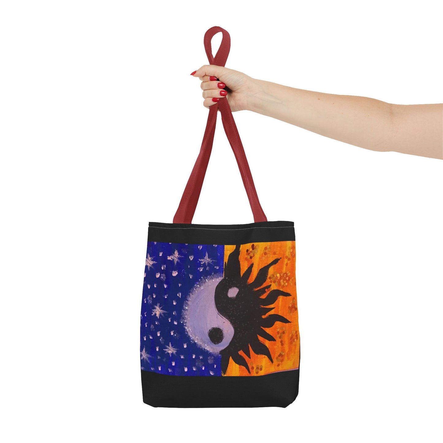 Sun and Moon Yin Yang Tote Bag - Reusable Everyday Tote for Nature Lovers