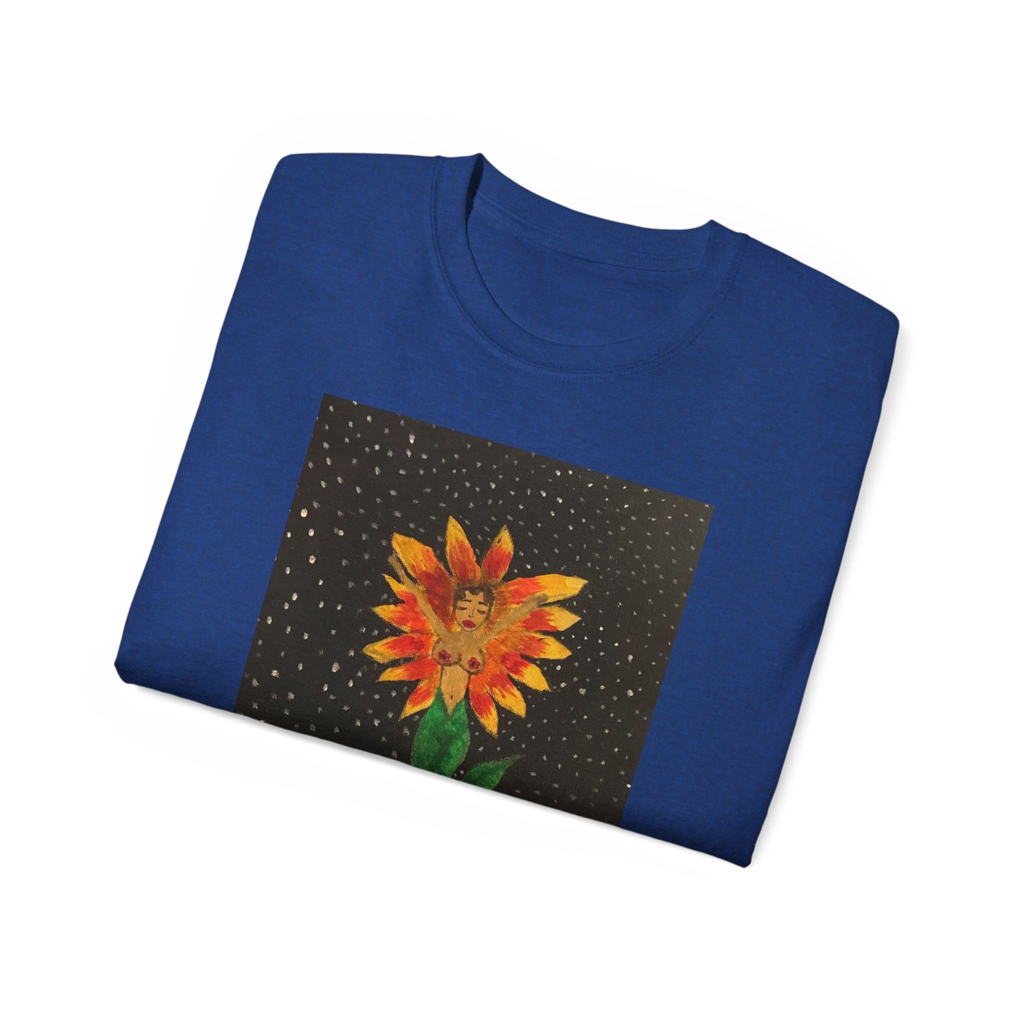 Unisex Ultra Cotton Tee with Floral Artwork - Third Eye Drip Design