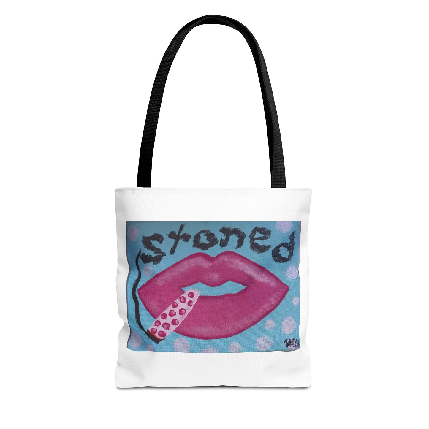 Colorful 'Stoned' Lip Tote Bag - Fun & Unique Accessory for Everyday Use