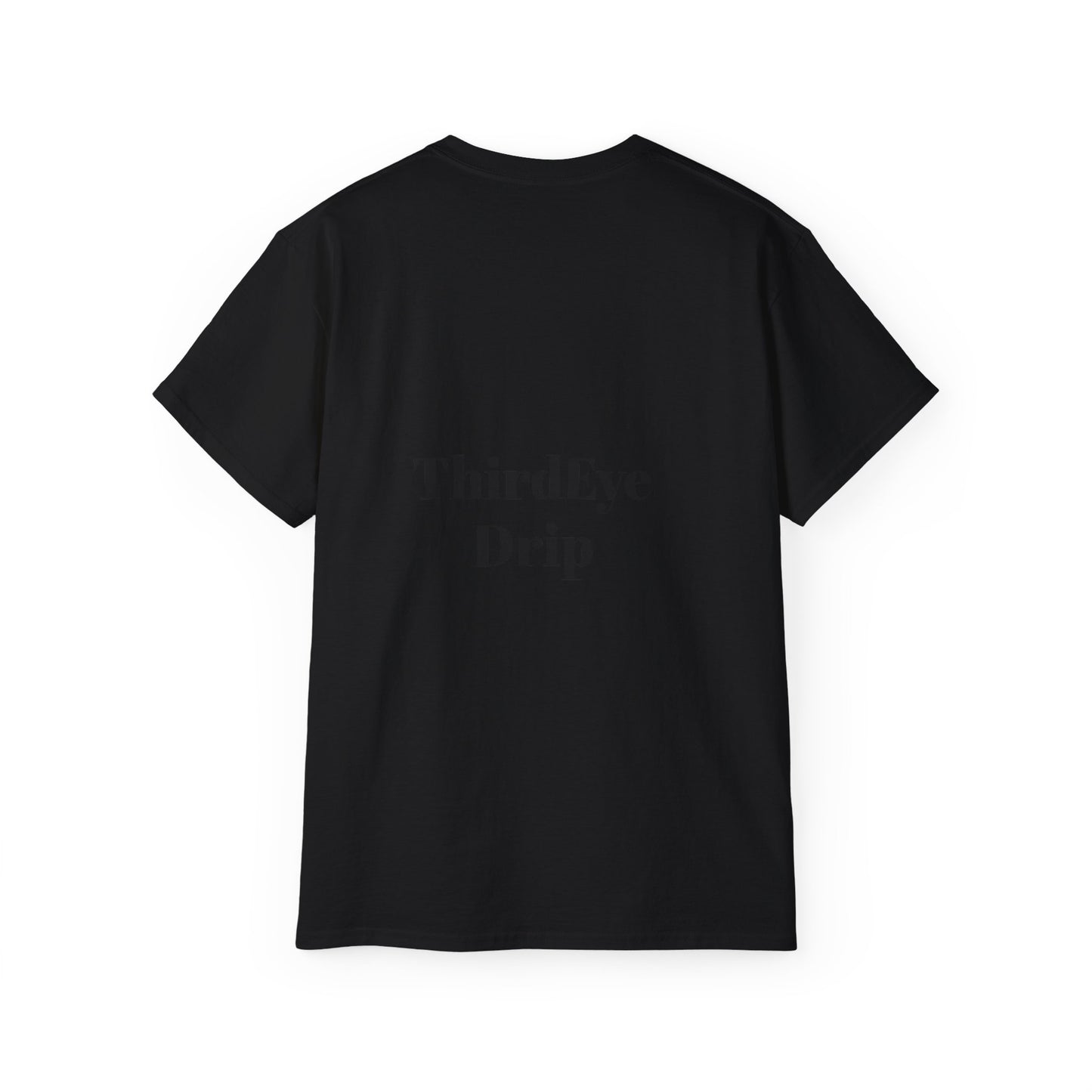 Unisex Ultra Cotton Tee with Floral Artwork - Third Eye Drip Design